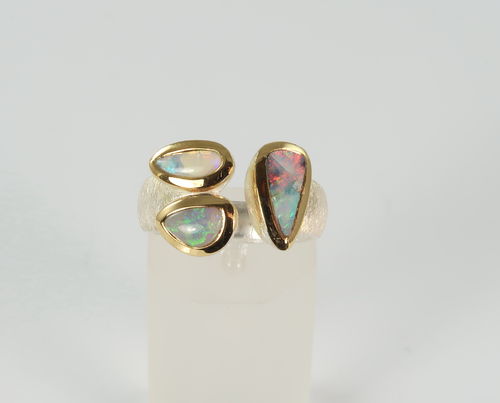 Opal Ring bicolor