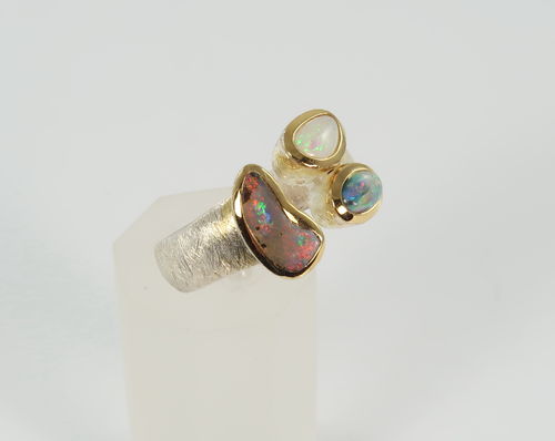 Opal Ring bicolor